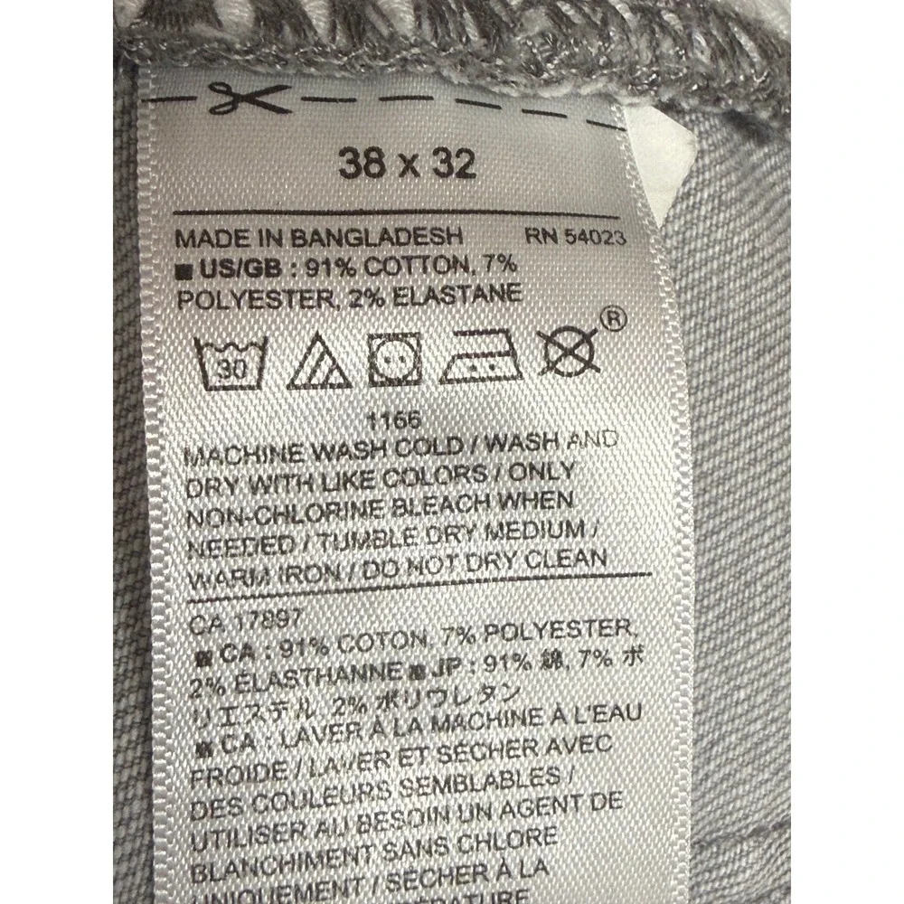 Banana Republic Slim Techmotion Jeans Mens 38x32 Gray Excellent Stretch Pants